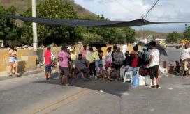 Lugar de la protesta.