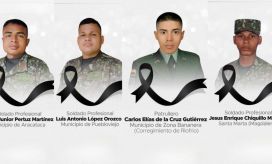 Uniformados fallecidos en la tragedia de la fac