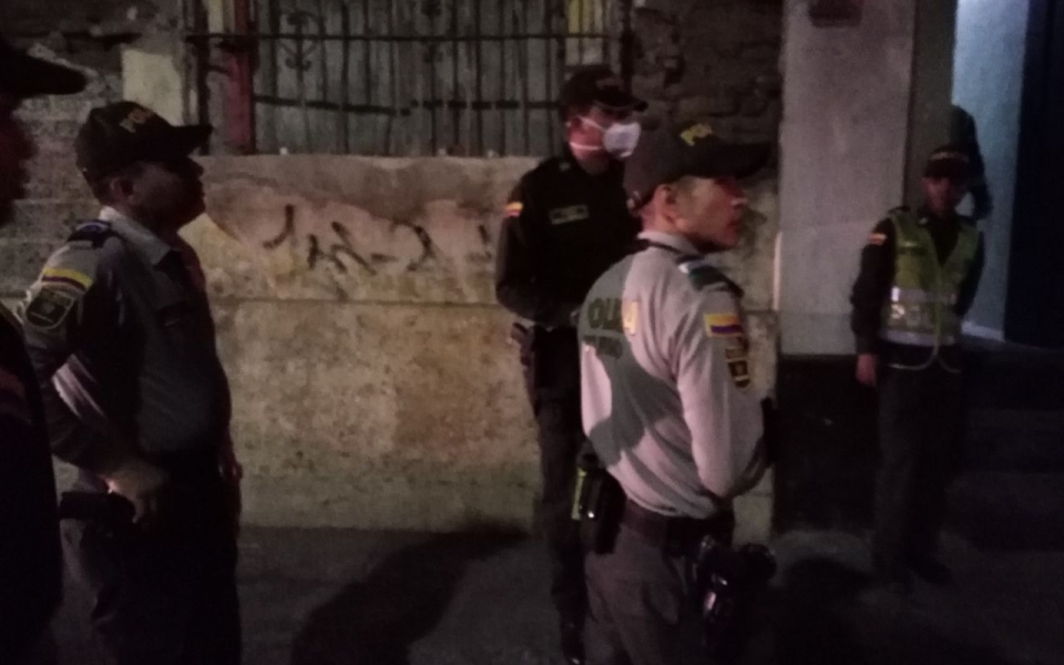 Imágenes del operativo de la Policía de Santa Marta en el Centro Histórico. 