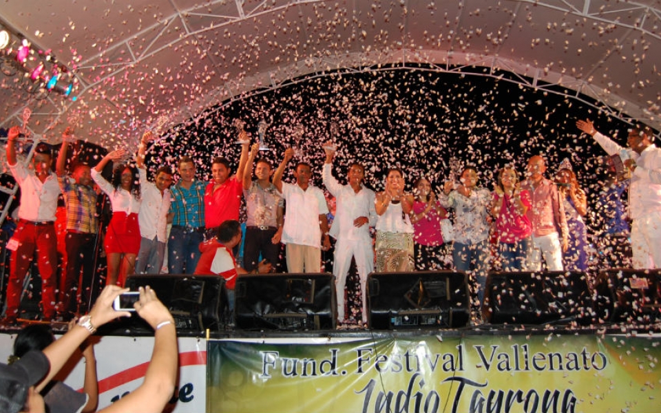 Premiación del Festival Vallenato Indio Tayrona en el año 2014