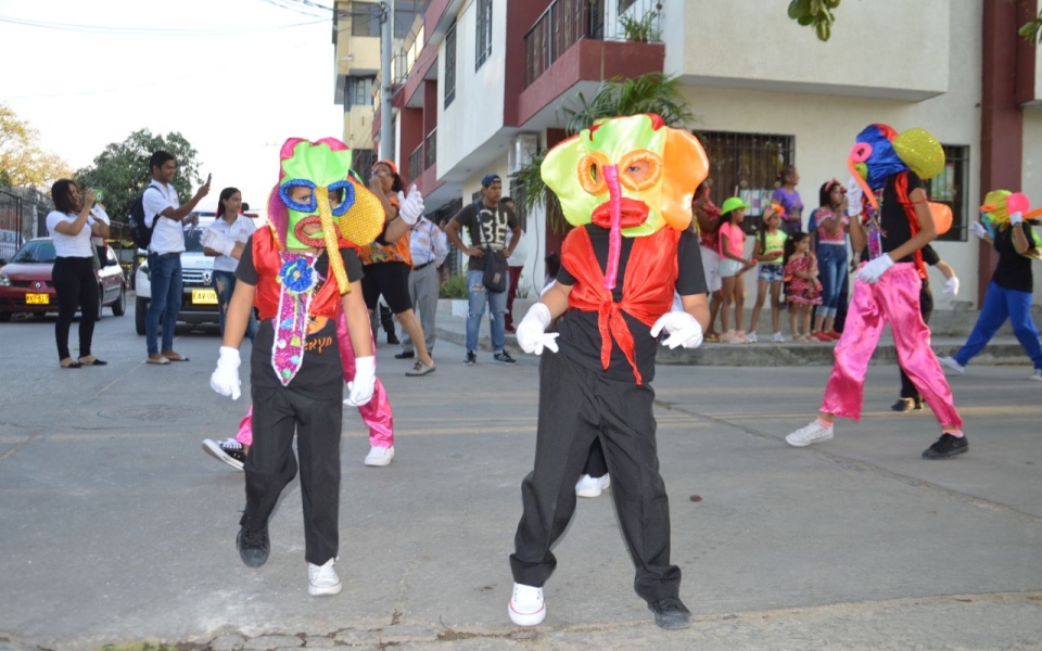 Los niños también fueron protagonistas del desfile.