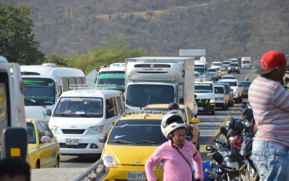 El accidente causó congestión vehícular. 