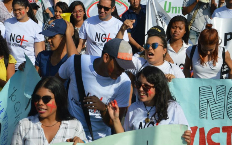 con una marcha pacífica Unimagdalena le dicen ¡Basta! a la inseguridad.