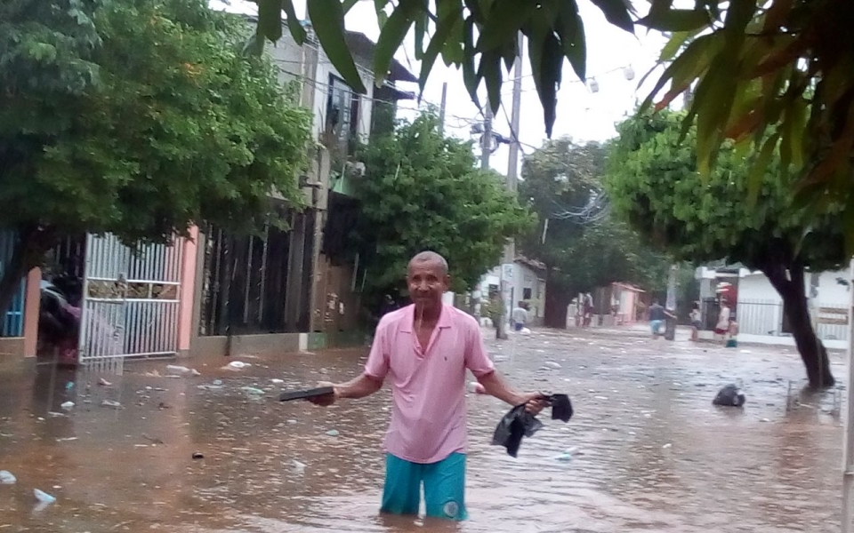 La afectación de la lluvia se evidenció en diversos sectores de Santa Marta.