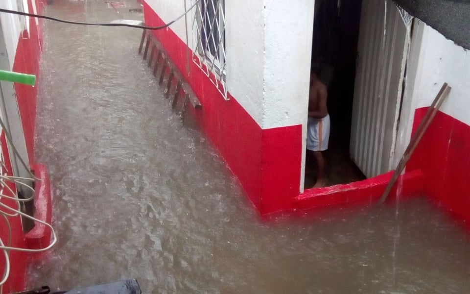 La afectación de la lluvia se evidenció en diversos sectores de Santa Marta.