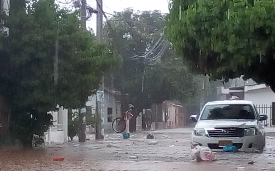 La afectación de la lluvia se evidenció en diversos sectores de Santa Marta.