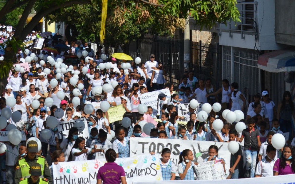 #NiUnaMenos era otro mensaje alusivo al rechazo del atroz crimen.