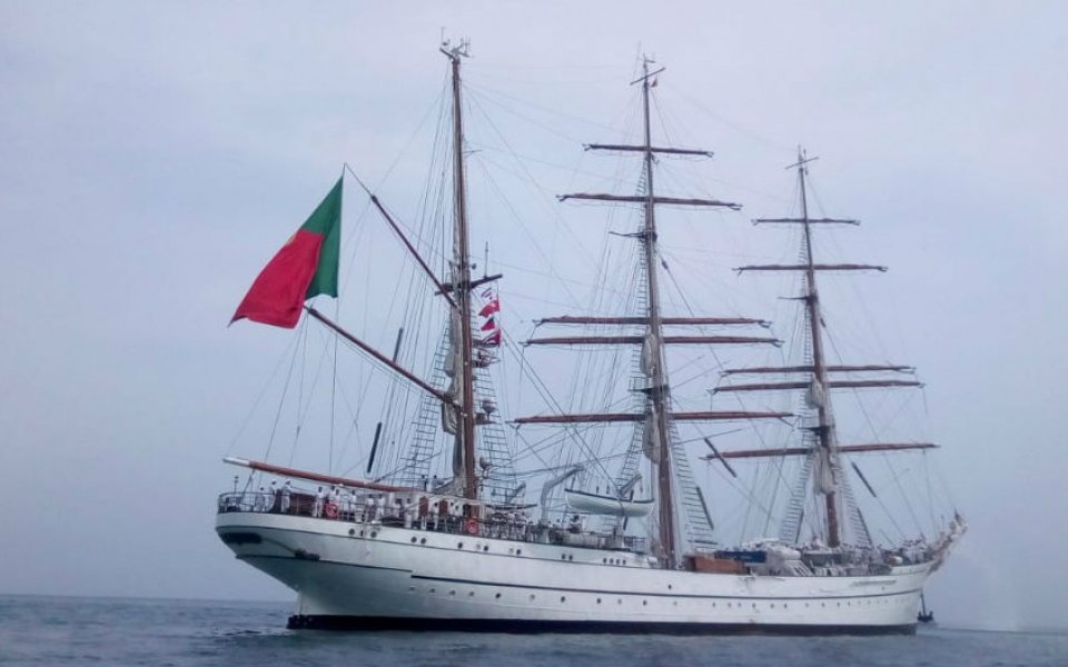 Buque escuela NRP Sagres, de la marina portuguesa.