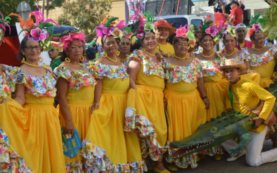 comparsa participante en las fiestas del caimán cienaguero