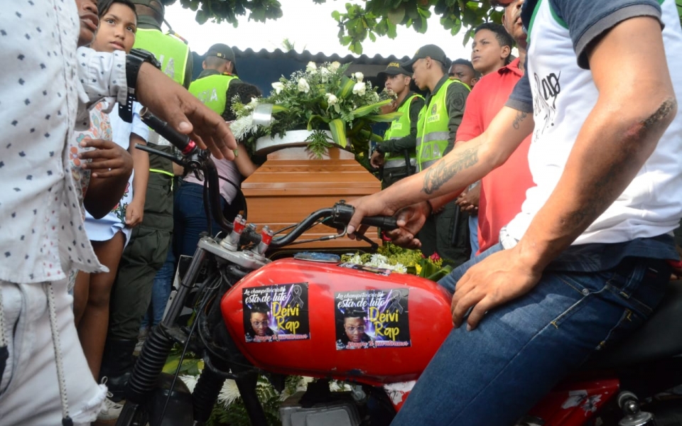 Cortejo fúnebre de Deivi Rap