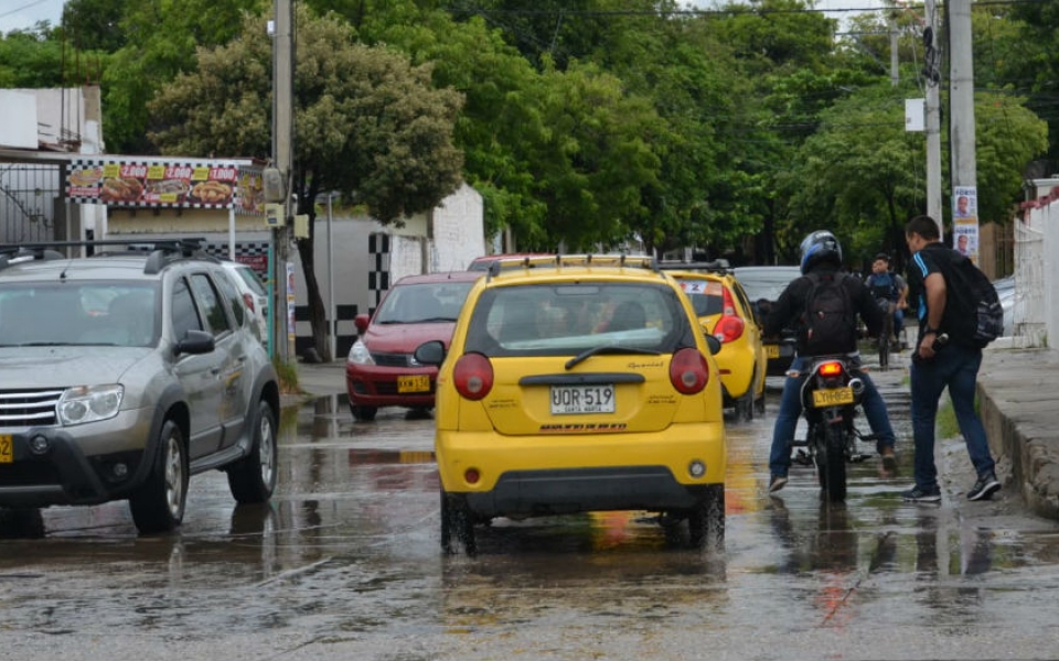 Lluvias de este jueves en Santa Marta.