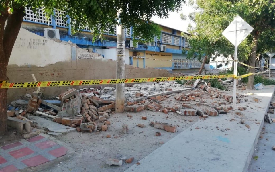 Paredilla del Colegio Rodrigo de Bastidas.