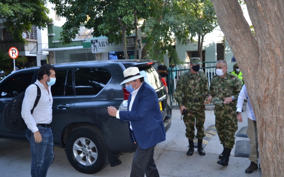 Ministro Carlos Holmes Trujillo en Santa Marta. Oscar Mejía- Seguimiento.co