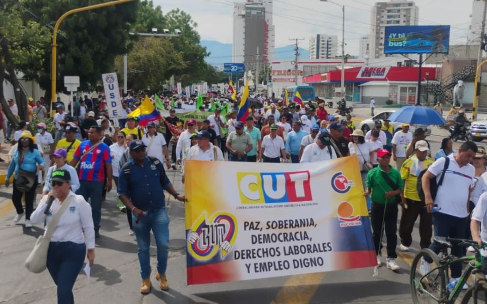 Seguimiento- Oscar Mejía Marcha del 18 de marzo en Santa Marta