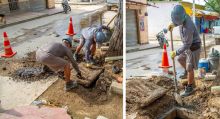 Obras de alcantarillado.